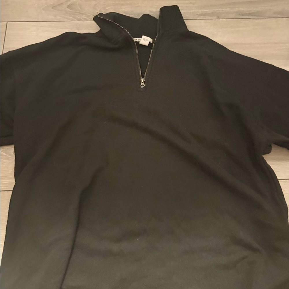 Forever 21 Black Zip-Up Top